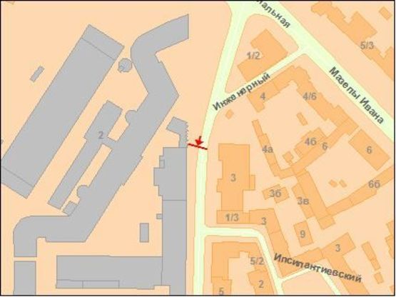 Схема рекламної площини за адресою Московская ул., напротив дома 3 Схема рекламної площини за адресою Московская ул., напротив дома 3