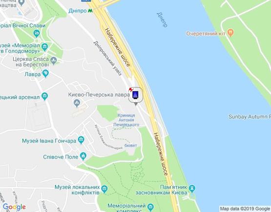 Схема рекламной плоскости по адресу Днепровский спуск 17 Схема рекламной плоскости по адресу Днепровский спуск 17