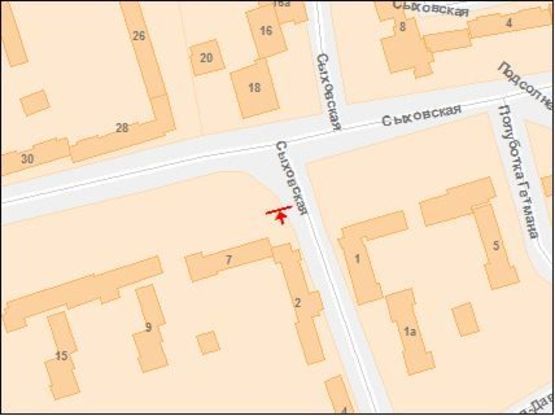 Схема рекламної площини за адресою Кавалеридзе ул./ Сыховская ул., к Червоной Калины пр.