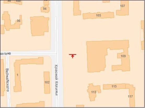 Схема рекламної площини за адресою Червоной Калины пр. 109 (1) Схема рекламної площини за адресою Червоной Калины пр. 109 (1)