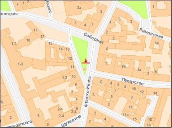 Схема рекламной плоскости по адресу Соборная Пл.