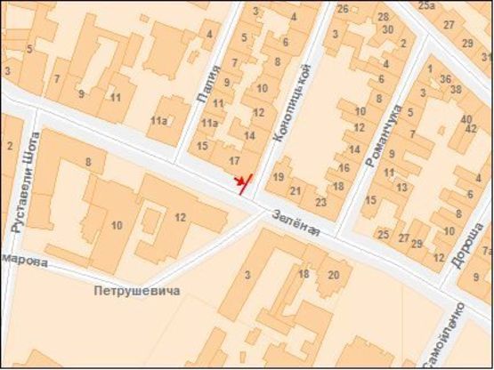 Схема рекламной плоскости по адресу Зеленая ул. / Конопнитская ул. Схема рекламной плоскости по адресу Зеленая ул. / Конопнитская ул.