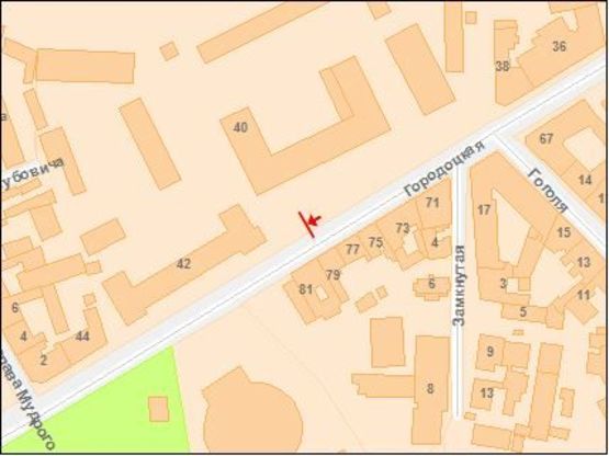 Схема рекламной плоскости по адресу Городоцкая ул. 40 (1) Схема рекламной плоскости по адресу Городоцкая ул. 40 (1)