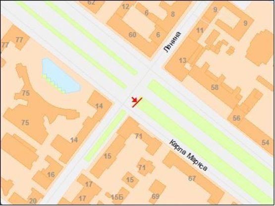 Схема рекламной плоскости по адресу пр.К.Маркса - ул. Ленина, скроллер 3,14х2,32 Схема рекламной плоскости по адресу пр.К.Маркса - ул. Ленина, скроллер 3,14х2,32