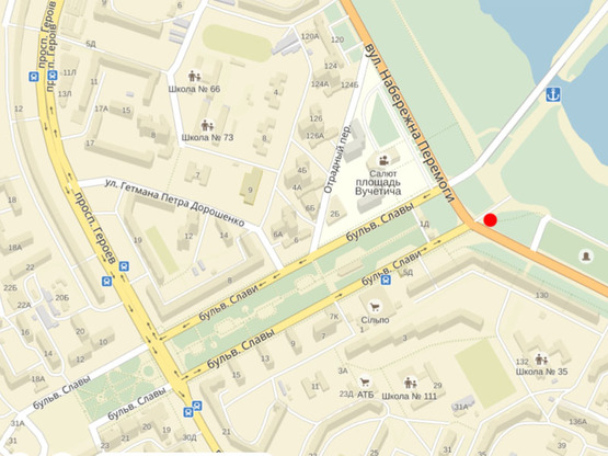 Схема рекламной плоскости по адресу Бульвар Слави - Набережна Перемоги, Біля Супермаркету Сільпо І Кінотеатру Салют Схема рекламной плоскости по адресу Бульвар Слави - Набережна Перемоги, Біля Супермаркету Сільпо І Кінотеатру Салют