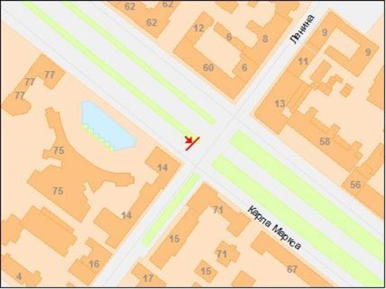 Схема рекламної площини за адресою пр.К.Маркса - ул. Ленина, скроллер 3,14х2,32 Схема рекламної площини за адресою пр.К.Маркса - ул. Ленина, скроллер 3,14х2,32