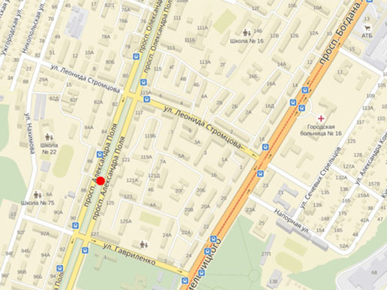 Схема рекламної площини за адресою Пр. Кирова, 123, Район Магазина 'уют', Направл. В Центр Схема рекламної площини за адресою Пр. Кирова, 123, Район Магазина 'уют', Направл. В Центр