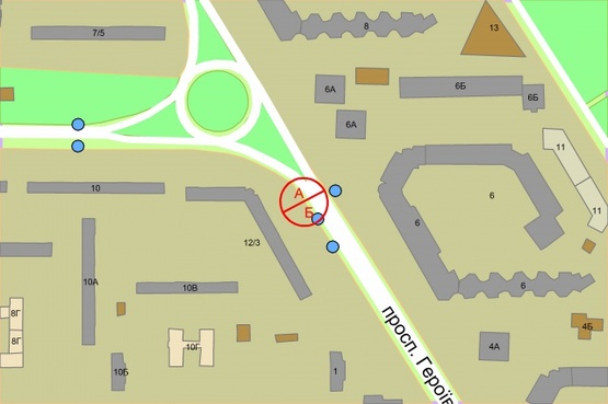 Схема рекламної площини за адресою проспект Героїв Сталінграду, 3/12