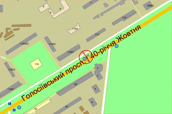 Схема рекламної площини за адресою просп. Голосіївський (40-річчя Жовтня), 114 Схема рекламної площини за адресою просп. Голосіївський (40-річчя Жовтня), 114