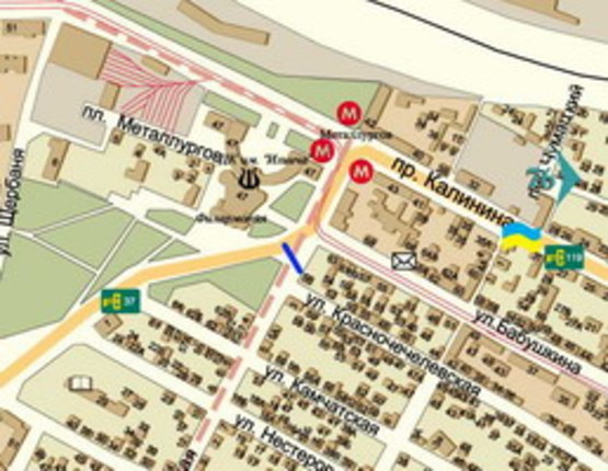 Схема рекламной плоскости по адресу Пр. Петровского - Ул. Красночечеловская Схема рекламной плоскости по адресу Пр. Петровского - Ул. Красночечеловская