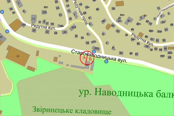 Схема рекламной плоскости по адресу Старонаводницька, 40