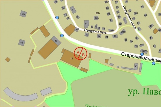 Схема рекламної площини за адресою Старонаводницька, 12 (світлофор)  рух до площі ГВВВ