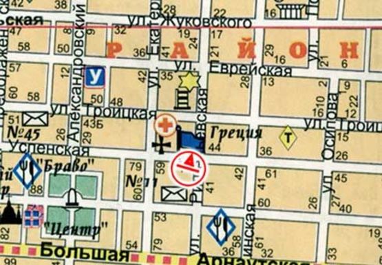 Схема рекламної площини за адресою Ришельевская ул., 44 - Успенская ул. А1