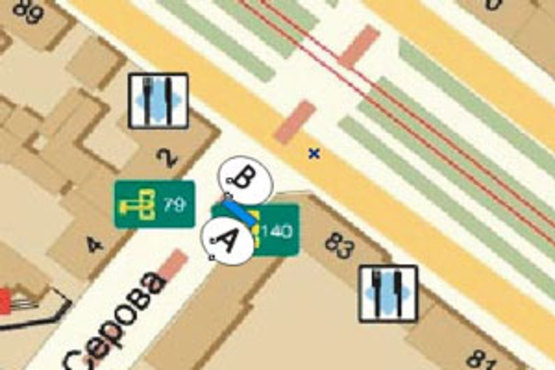 Схема рекламной плоскости по адресу Проспект Дмитра Яворницького, 83 - Вул. Андрія Фабра Схема рекламной плоскости по адресу Проспект Дмитра Яворницького, 83 - Вул. Андрія Фабра