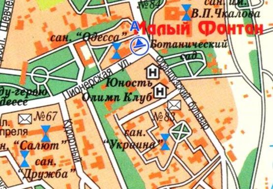 Схема рекламной плоскости по адресу Французский бульвар №52 А1