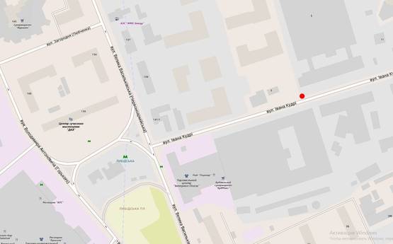 Схема рекламної площини за адресою Кудри Ивана, 5 к Лыбедской пл