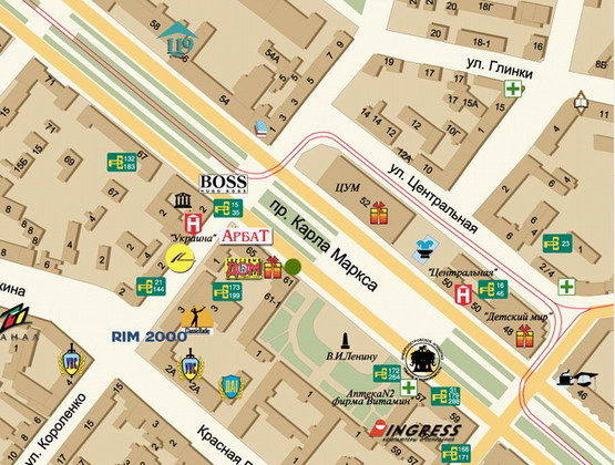 Схема рекламной плоскости по адресу Проспект Дмитра Яворницького, 61 (2) - Площа Героїв Майдану Схема рекламной плоскости по адресу Проспект Дмитра Яворницького, 61 (2) - Площа Героїв Майдану