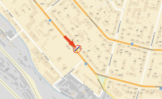 Схема рекламної площини за адресою Жилянская 64/62 Магазин Одежды "М Воронин" (А1) СКРОЛЛЕР