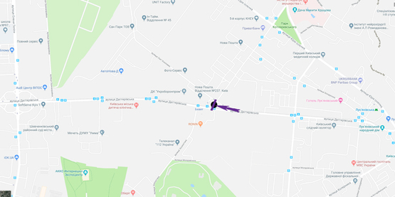 Схема рекламної площини за адресою вул. Дегтярівська, 32Б Схема рекламної площини за адресою вул. Дегтярівська, 32Б