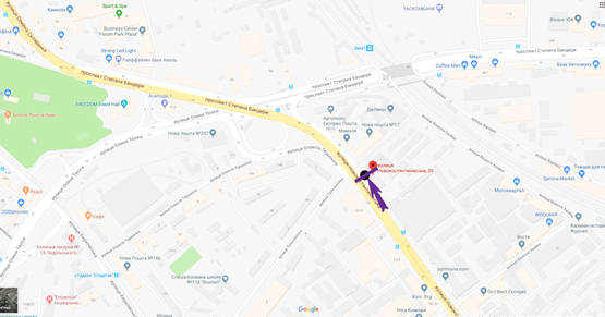 Схема рекламной плоскости по адресу ул. Новоконстантиновская,20 Схема рекламной плоскости по адресу ул. Новоконстантиновская,20