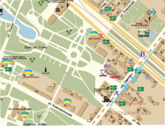 Схема рекламной плоскости по адресу Вул. Андрія Фабра - Перехрестя З Проспект Дмитра Яворницького Схема рекламной плоскости по адресу Вул. Андрія Фабра - Перехрестя З Проспект Дмитра Яворницького