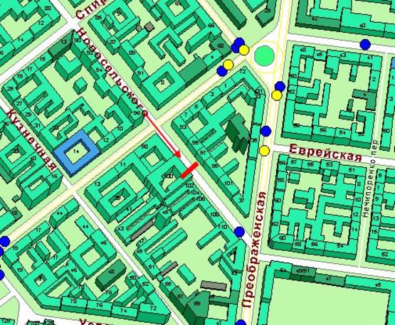Схема рекламной плоскости по адресу ул. Новосельского, 100 (скролл)
