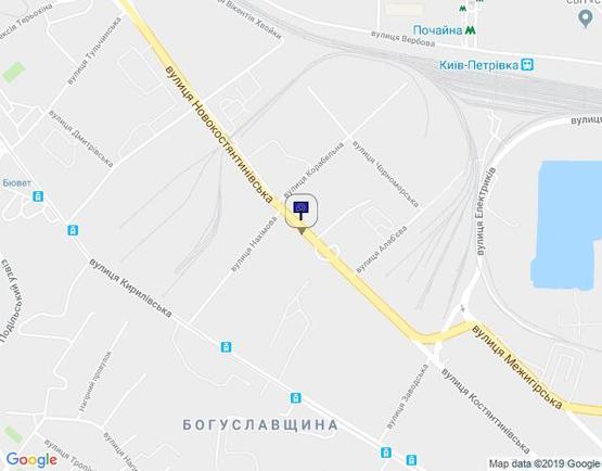 Схема рекламной плоскости по адресу Новоконстантиновская 1А/ в центр,на Подол (А5) СКРОЛЛЕР