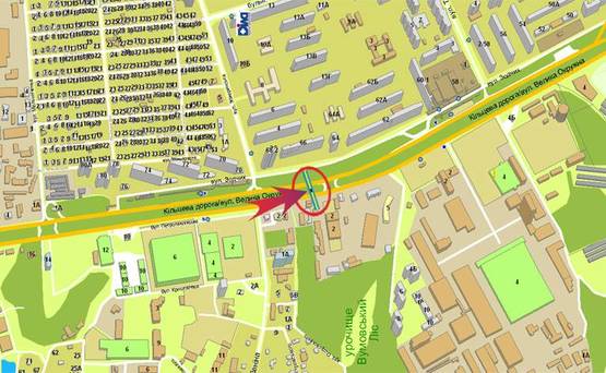 Схема рекламной плоскости по адресу Кільцева/"Білла",азс КЛО (розподілювач) на Одеську пл (А2) СКРОЛЛЕР