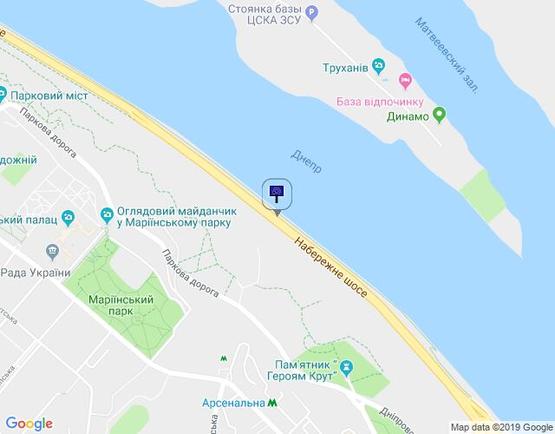 Схема рекламної площини за адресою Набережне ш / 450 м від м.Дніпро/напр.до Почтової пл. (А1) СКРОЛЕР