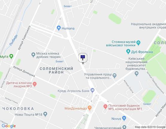 Схема рекламной плоскости по адресу Чоколівський б-р,18/напр.на пл.Космонавтів,Караваєві Дачи,вул.О Телігі (А2) СКРОЛЕР