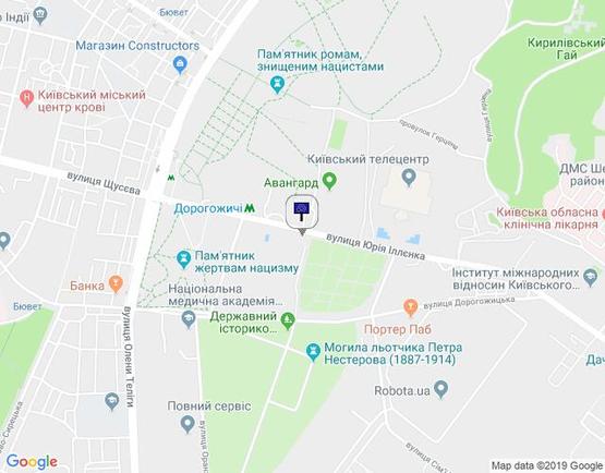 Схема рекламной плоскости по адресу вул.Ю.Ільєнко (Мельникова) 52/телевишка-на Лукьянівку,Поділ (А5) СКРОЛЕР