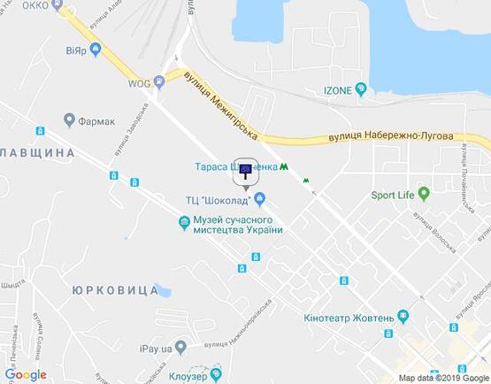 Схема рекламної площини за адресою вул.Константинівська 71/на В Вал,Контрактова площа (А3) СКРОЛЕР