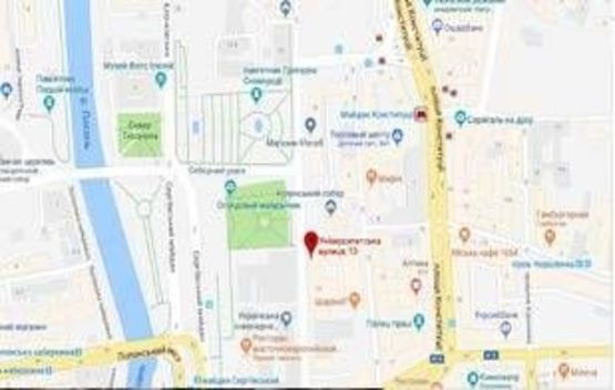 Схема рекламної площини за адресою ул. Университетская, 13 Схема рекламної площини за адресою ул. Университетская, 13