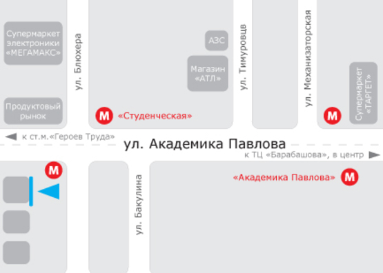 Схема рекламной плоскости по адресу Академика Павлова ул.,307 (м.Студенческая) Схема рекламной плоскости по адресу Академика Павлова ул.,307 (м.Студенческая)