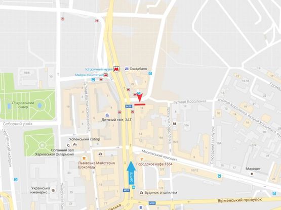 Схема рекламной плоскости по адресу Конституции пл.,18 Схема рекламной плоскости по адресу Конституции пл.,18