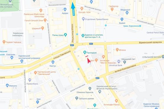 Схема рекламної площини за адресою Костюринский пер., 2а (выезд на пл.Конституции), центр Схема рекламної площини за адресою Костюринский пер., 2а (выезд на пл.Конституции), центр