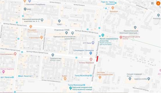 Схема рекламной плоскости по адресу Билинского 11\Малая Арнаутская Схема рекламной плоскости по адресу Билинского 11\Малая Арнаутская