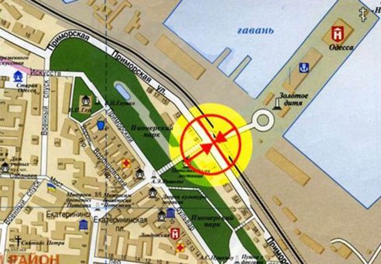 Схема рекламной плоскости по адресу Приморская ул., 6