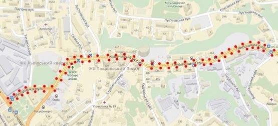 Схема рекламної площини за адресою ул. Глыбочицкая Схема рекламної площини за адресою ул. Глыбочицкая
