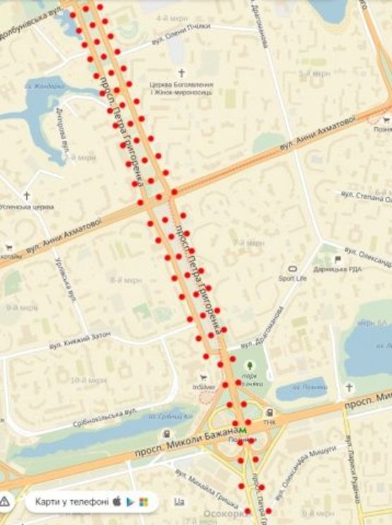Схема рекламной плоскости по адресу проспект П.Григоренка Схема рекламной плоскости по адресу проспект П.Григоренка
