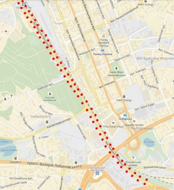 Схема рекламної площини за адресою ул. М.Гринченка Схема рекламної площини за адресою ул. М.Гринченка