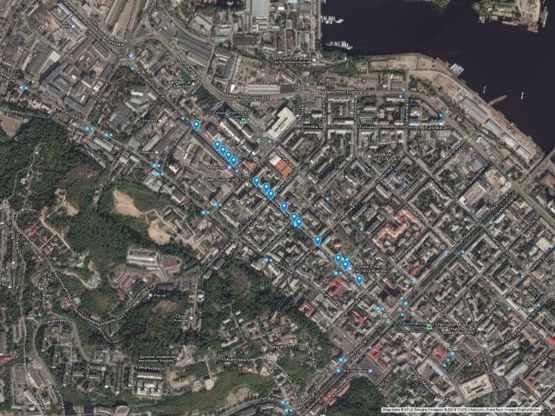 Схема рекламної площини за адресою ул. Константиновская Схема рекламної площини за адресою ул. Константиновская