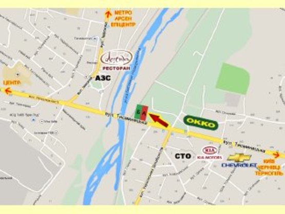 Схема рекламної площини за адресою Тисминецька - Івасюка верхній