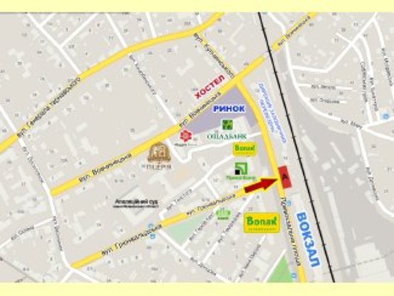 Схема рекламної площини за адресою Привокзальна - Грюнвальдська ( залізничний,автовокзал ) правий