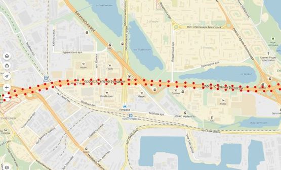 Схема рекламної площини за адресою проспект Московский Схема рекламної площини за адресою проспект Московский