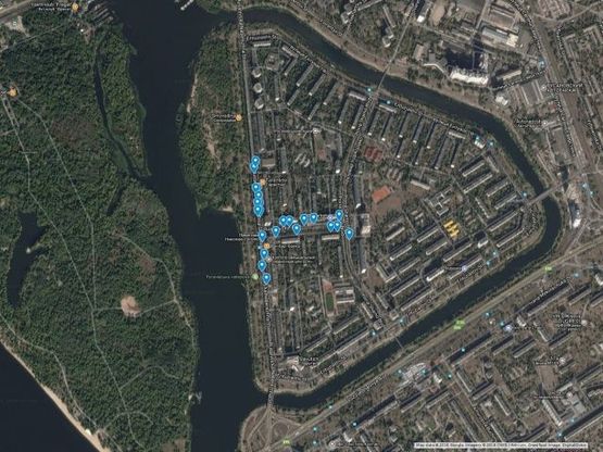 Схема рекламной плоскости по адресу бул. Русановский Схема рекламной плоскости по адресу бул. Русановский