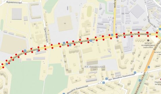 Схема рекламної площини за адресою ул. Трутенка Схема рекламної площини за адресою ул. Трутенка