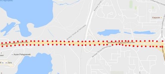Схема рекламної площини за адресою проспект Генерала Ватутина Схема рекламної площини за адресою проспект Генерала Ватутина