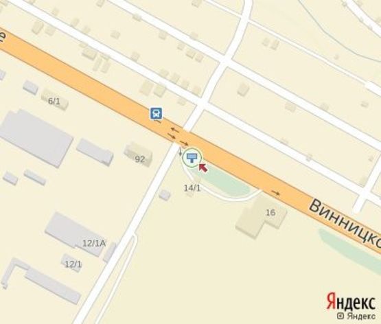 Схема рекламної площини за адресою Винницкое шоссе ул. АЗС "ANP" в центр Схема рекламної площини за адресою Винницкое шоссе ул. АЗС "ANP" в центр