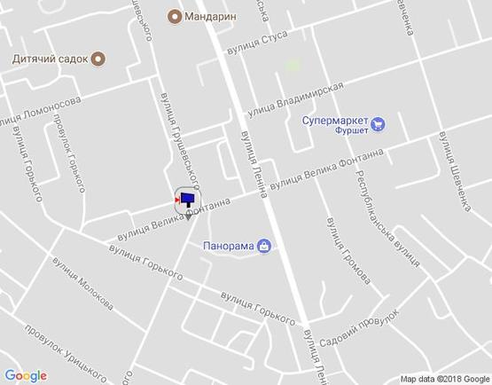 Схема рекламной плоскости по адресу вул. Шевченка,37, навпроти міської поліклініки сторона Б